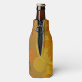 Herfstpatroon met vallende esdoornbladeren en boke flesjeskoeler (Fles Achterkant)