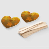 Herfstpatroon met vallende esdoornbladeren en boke handwaaier (Niet-gemonteerd)