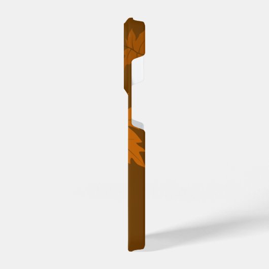 Herfstpatroon met vallende esdoornbladeren en boke iPhone hoesje (Linkerkant)