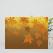 Herfstpatroon met vallende esdoornbladeren en boke kaart (Staand voorkant)