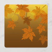 Herfstpatroon met vallende esdoornbladeren en boke menu (Achterkant)