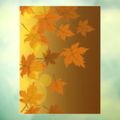 Herfstpatroon met vallende esdoornbladeren en boke raamsticker (Vel 3)