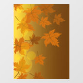 Herfstpatroon met vallende esdoornbladeren en boke raamsticker (Vel)