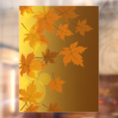 Herfstpatroon met vallende esdoornbladeren en boke raamsticker (Vel 2)