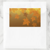 Herfstpatroon met vallende esdoornbladeren en boke rechthoekige sticker (Tas)