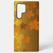 Herfstpatroon met vallende esdoornbladeren en boke samsung galaxy hoesje (Achterkant)