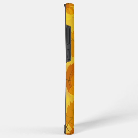 Herfstpatroon met vallende esdoornbladeren en boke samsung galaxy hoesje (Rechterkant)