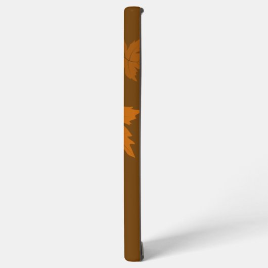 Herfstpatroon met vallende esdoornbladeren en boke samsung galaxy hoesje (Linkerkant)