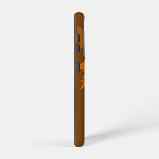 Herfstpatroon met vallende esdoornbladeren en boke samsung galaxy hoesje (Rechterkant)