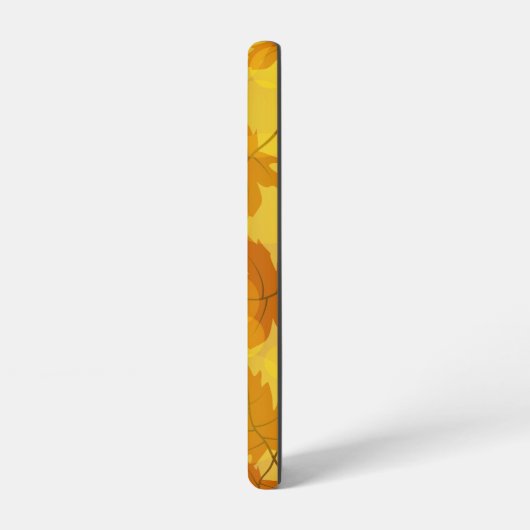 Herfstpatroon met vallende esdoornbladeren en boke samsung galaxy hoesje (Linkerkant)