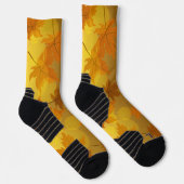 Herfstpatroon met vallende esdoornbladeren en boke sokken (Rechts)