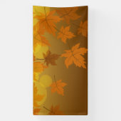 Herfstpatroon met vallende esdoornbladeren en boke spandoek (Verticaal)