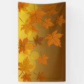 Herfstpatroon met vallende esdoornbladeren en boke spandoek (Verticaal)