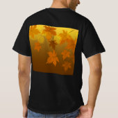 Herfstpatroon met vallende esdoornbladeren en boke t-shirt (Achterkant)