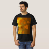 Herfstpatroon met vallende esdoornbladeren en boke t-shirt (Voorkant volledig)