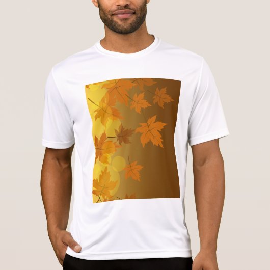 Herfstpatroon met vallende esdoornbladeren en boke t-shirt (Voorkant)