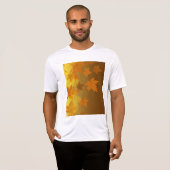 Herfstpatroon met vallende esdoornbladeren en boke t-shirt (Voorkant volledig)
