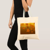 Herfstpatroon met vallende esdoornbladeren en boke tote bag (Voorkant (product))