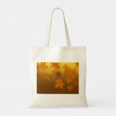 Herfstpatroon met vallende esdoornbladeren en boke tote bag (Achterkant)