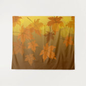 Herfstpatroon met vallende esdoornbladeren en boke wandkleed (Voorkant (horizontaal))