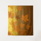 Herfstpatroon met vallende esdoornbladeren en boke wandkleed (Voorkant)