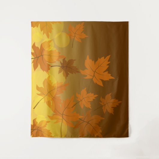 Herfstpatroon met vallende esdoornbladeren en boke wandkleed (Voorkant)