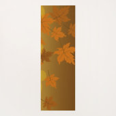 Herfstpatroon met vallende esdoornbladeren en boke yogamat (Achterkant)