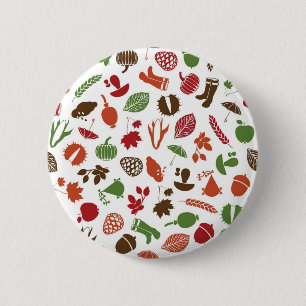 Herfstpatroon Ronde Button 5,7 Cm