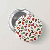 Herfstpatroon Ronde Button 5,7 Cm (Voorkant /achterkant)