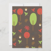 Herfstpatroon Save the Date Kraft uitnodiging (Achterkant)