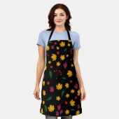 Herfstpatroon Schort (Gedragen)