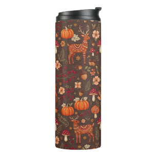 Herfstpatroon Thermosbeker