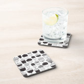 Herfstpatroon van ongebluste zuren bier onderzetter (Rechterzijde)