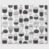 Herfstpatroon van ongebluste zuren cadeaupapier (Vlak)