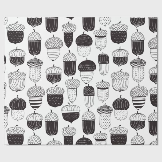 Herfstpatroon van ongebluste zuren cadeaupapier (Vlak)