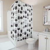 Herfstpatroon van ongebluste zuren douchegordijn (In situ)