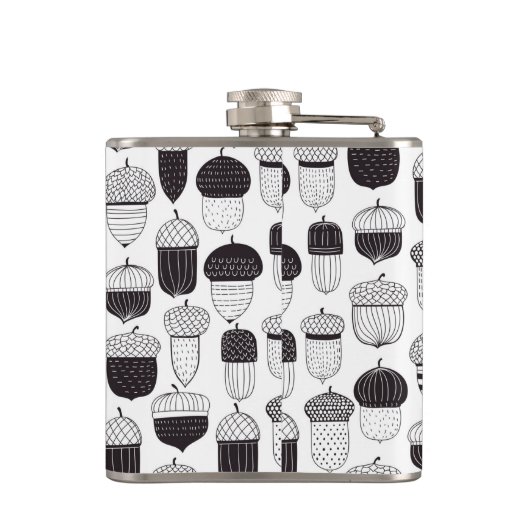 Herfstpatroon van ongebluste zuren heupfles (Achterkant)