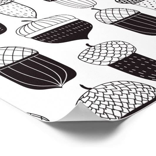 Herfstpatroon van ongebluste zuren poster (Hoek)