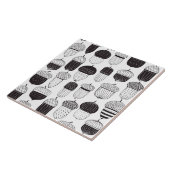 Herfstpatroon van ongebluste zuren tegeltje (Zijkant)