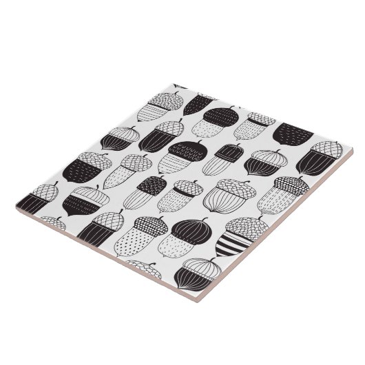 Herfstpatroon van ongebluste zuren tegeltje (Zijkant)