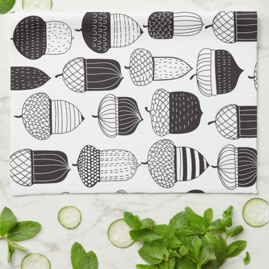 Herfstpatroon van ongebluste zuren theedoek (Gevouwen)