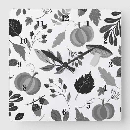 Herfstpatroon Wandklok (Voorkant)