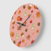 Herfstpatroon Wandklok (Hoek)