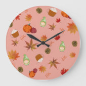 Herfstpatroon Wandklok (Voorkant)