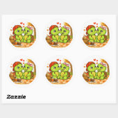 Herfstpicknick Ronde Sticker (Vel)