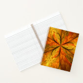 Herfstplant, moderne abstracte fractal kunst blad notitieboek (Binnen)