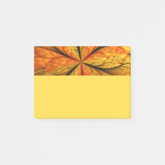 Herfstplant, moderne abstracte fractal kunst blad post-it® notes (Voorkant)