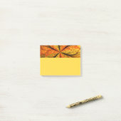 Herfstplant, moderne abstracte fractal kunst blad post-it® notes (Op bureau)