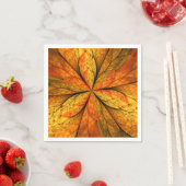 Herfstplant, moderne abstracte fractal kunst blad servet (Insitu)