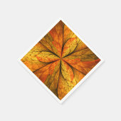 Herfstplant, moderne abstracte fractal kunst blad servet (Hoek)